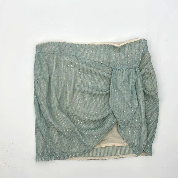 Free People Sequin mini Skirt size 2 NWOT - Picture 2 of 6